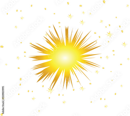 glowing starlight burst with sparkle effect