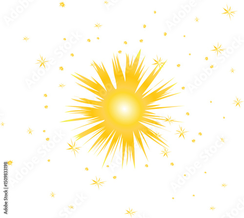 glowing starlight burst with sparkle effect