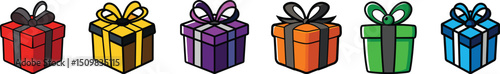 Gift Box Icon Representing Celebration, Presents, Surprises, and Holiday Giving Concepts for Festive Occasions