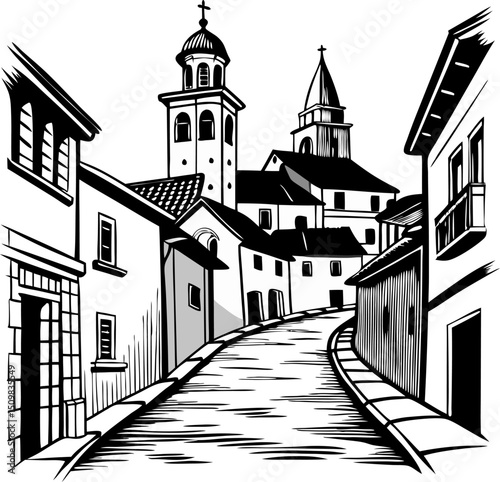 street in the old town of tallinn