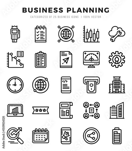 Business Planning icons set for website and mobile site and apps.