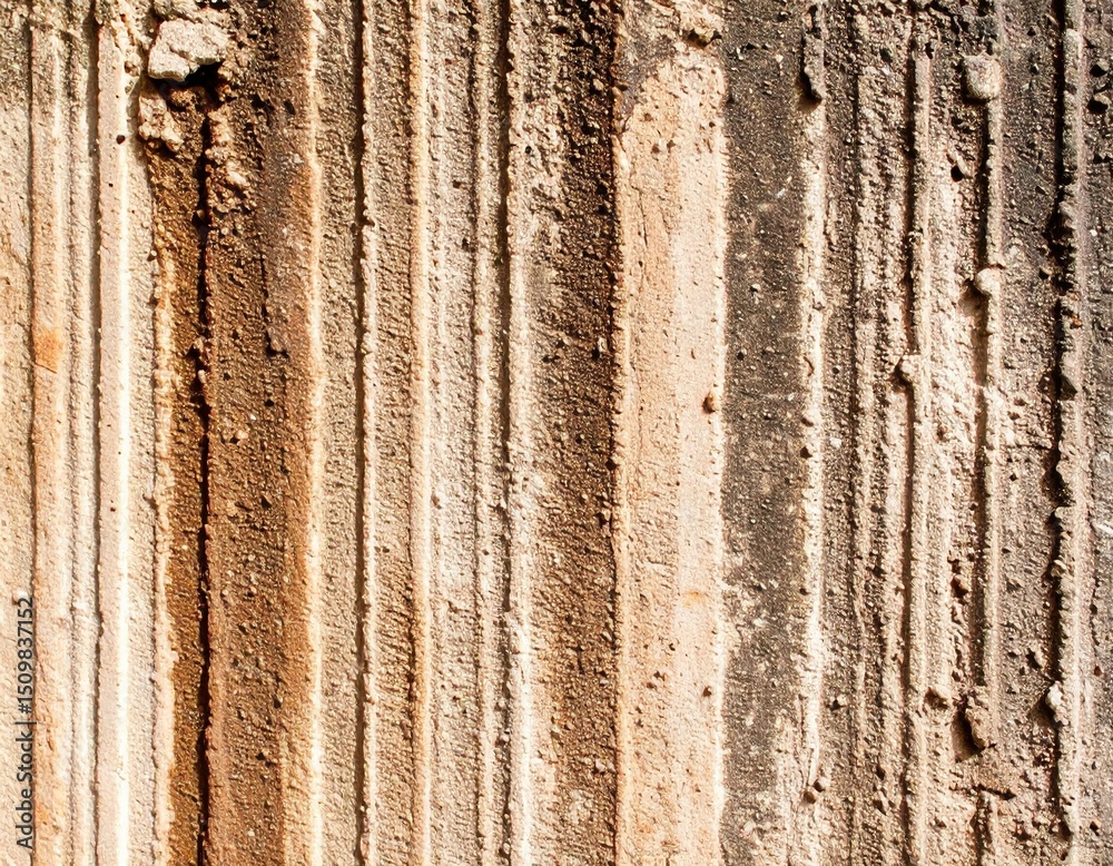 Obraz premium Textured vertical lines on weathered concrete surface