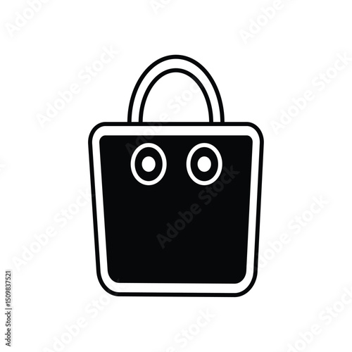 shopping bag or tote bag icon vectors