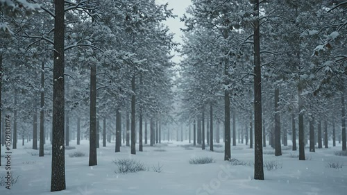 Wallpaper Mural Snowy forest Torontodigital.ca