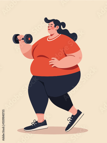 Lifestyle images about plus-size athletes in real workout sessions and older people exercising