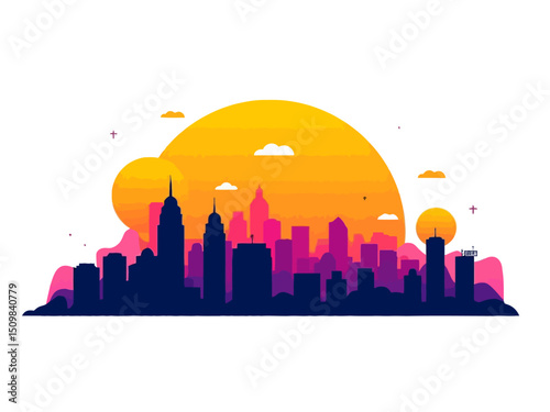  los angles usa skyline silhouette