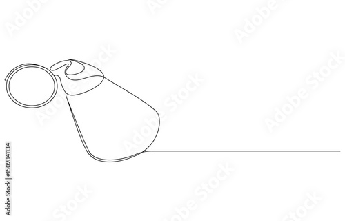 Continuous line drawing Key Chain
