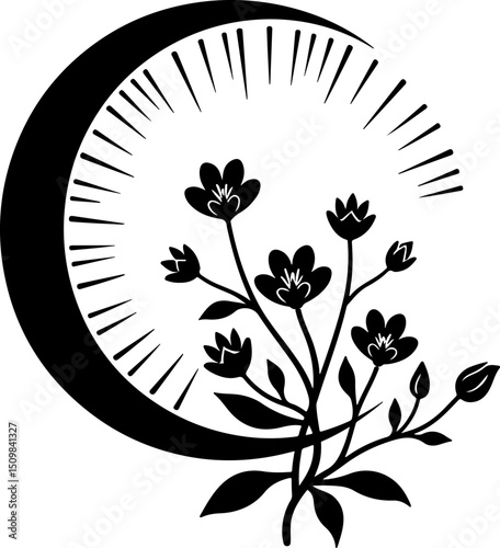 Romantic Couple Under Heart Tree Silhouette vector