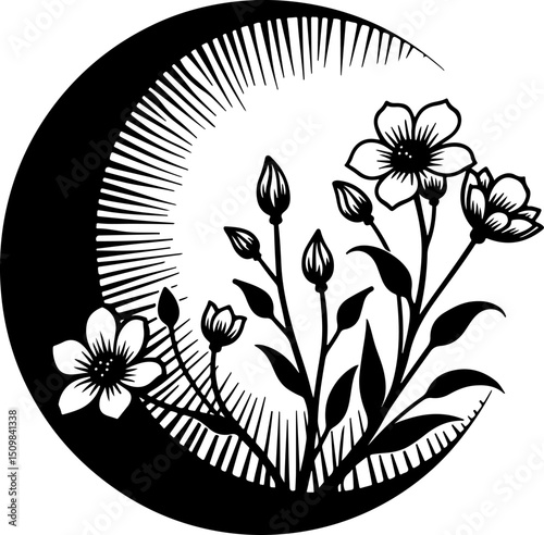 Romantic Couple Under Heart Tree Silhouette vector