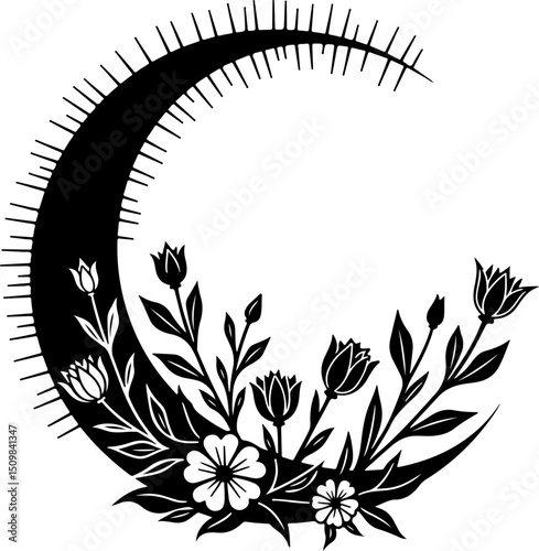 Romantic Couple Under Heart Tree Silhouette vector