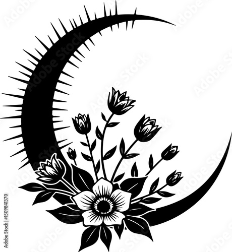 Romantic Couple Under Heart Tree Silhouette vector