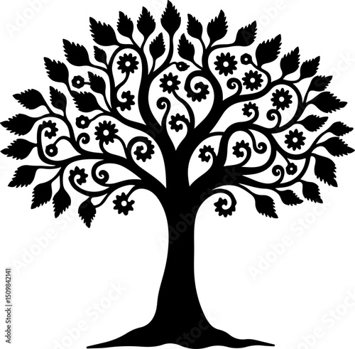 Romantic  Heart Tree   Couple Under vector design