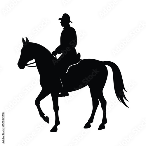 horse rider vector silhouette
