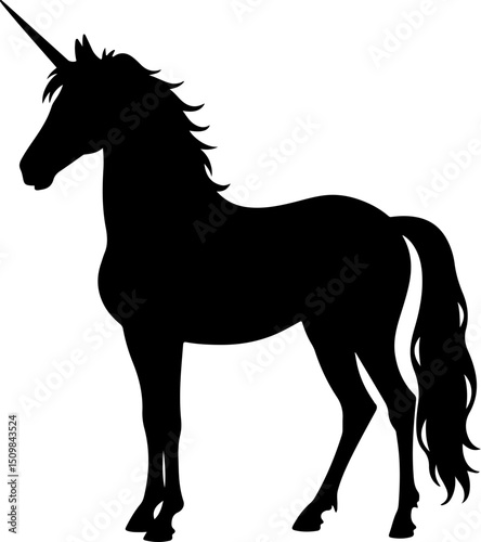 Majestic Unicorn Silhouette vector design
