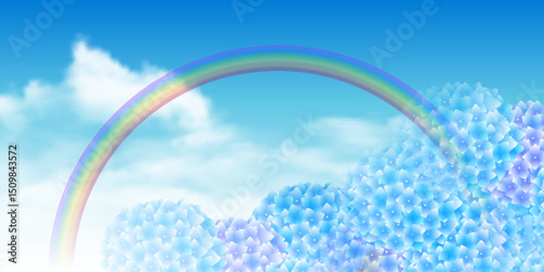 あじさい　梅雨　花　背景