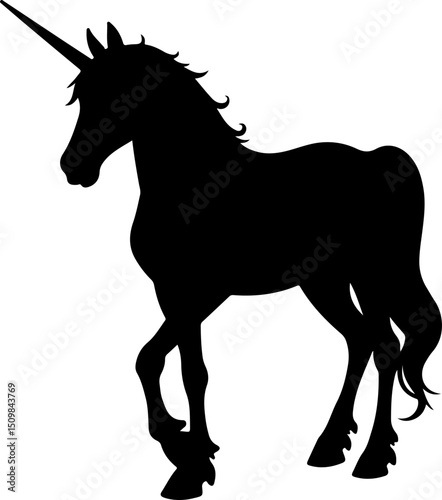 Majestic Unicorn Silhouette vector design