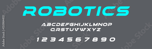 Robot Font Futuristic & High Tech Typeface for Sci Fi, AI, and Cyberpunk Designs. Modern Digital Lettering for Tech Branding, Gaming, Logos, and Esports. Sleek Minimalist Typography