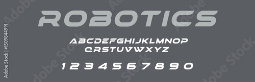 Robot Font Futuristic & High Tech Typeface for Sci Fi, AI, and Cyberpunk Designs. Modern Digital Lettering for Tech Branding, Gaming, Logos, and Esports. Sleek Minimalist Typography