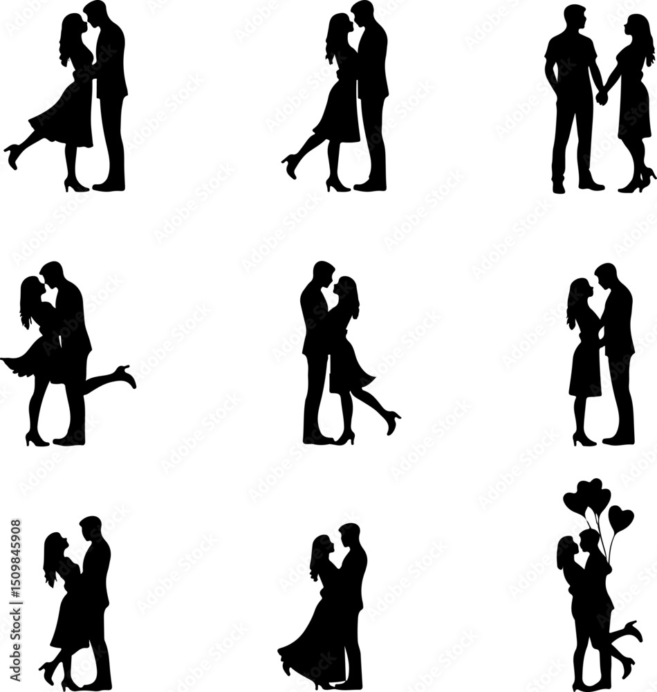 Fototapeta premium Romantic Couple Art Vector Collection bundle