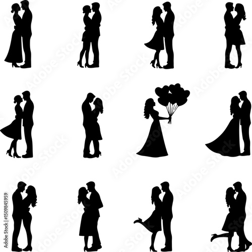 Romantic Couple Art Vector Collection  bundle