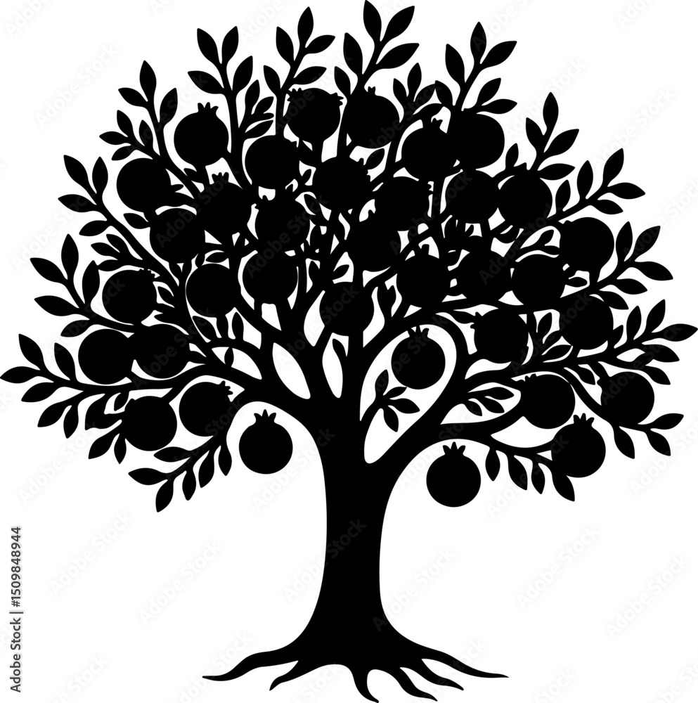 Obraz premium Heart Tree with Butterflies vector design