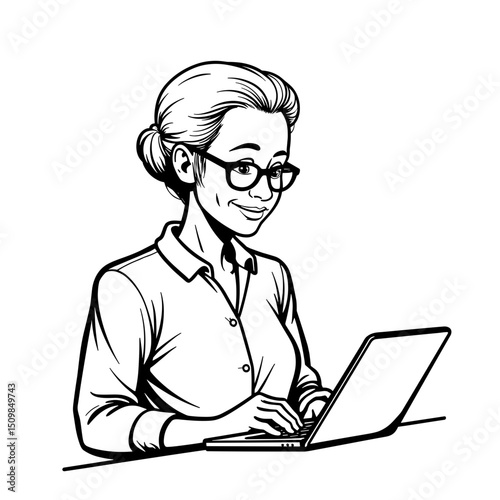 Elderly person using voice assistant for banking with joy, technology