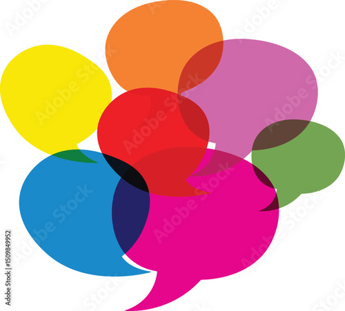 Playful Colorful Speech Bubbles Vector Design Pack