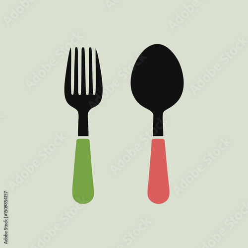 A stylish logo design featuring a fork and spoon within a circle, highlighting the focus on health and wellness in a contemporary eatery.