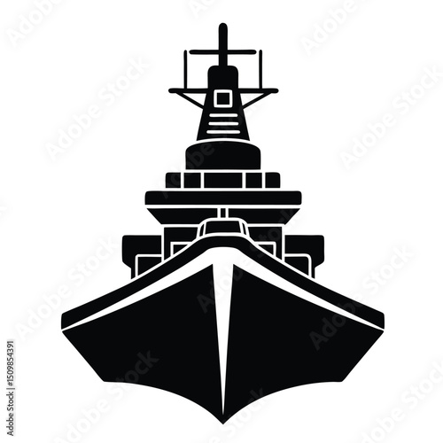front of naval vector on white background 