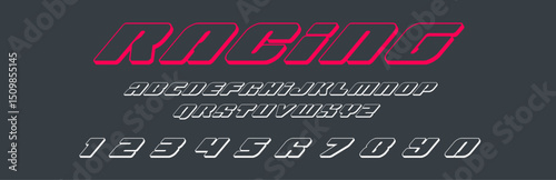 Racing lettering vector graphic apparel clothing prints eps svg png. Typography Fonts graphics designs posters stickers. Download it Now in high resolution format and print it in any size	