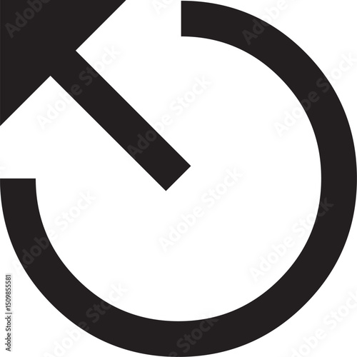 Clockwise arrow starting from black square