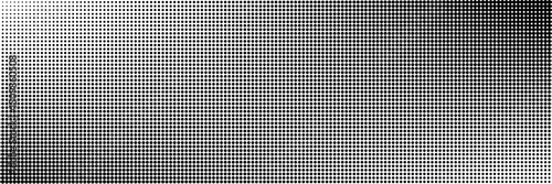 Set of halftone dots gradient pattern texture isolated on white background. Straight dotted spots using halftone circle dot raster texture. Vector blot half tone collection.