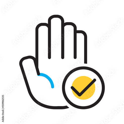 Vector multi color icon for Permission