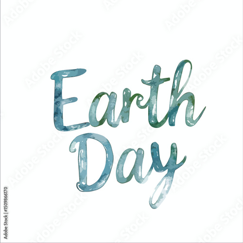 Vibrant Earth Day Celebration in a Watercolor Style
