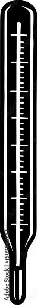 Thermometer vector black silhouette print design Thermometer vector black silhouette print design