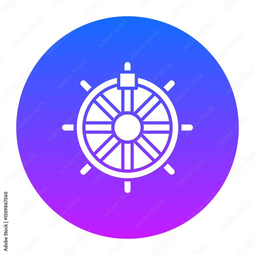 Fototapeta premium Ship Wheel Icon