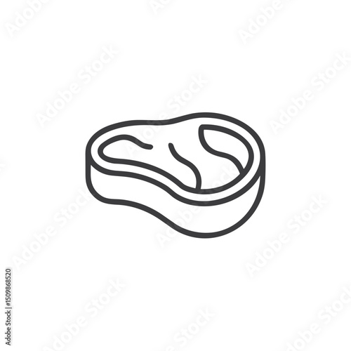 Steak Icon for Restaurant Menus, Food Delivery Apps, Grill House Websites, Butcher Shop Marketing, BBQ Events and Meat Product Interfaces