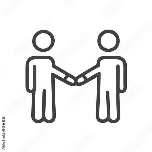 Shaking Hands Icon for Business Websites, Partnership Apps, Corporate Presentations, Agreement Documentation, Professional Networking and Deal Closing Graphics