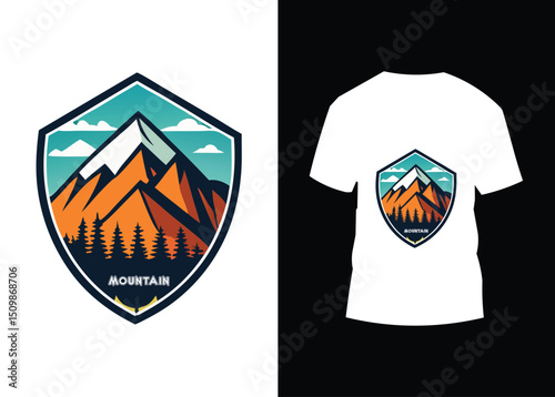 Printable vector t-shirt design template for casual apparel and fashion illustration