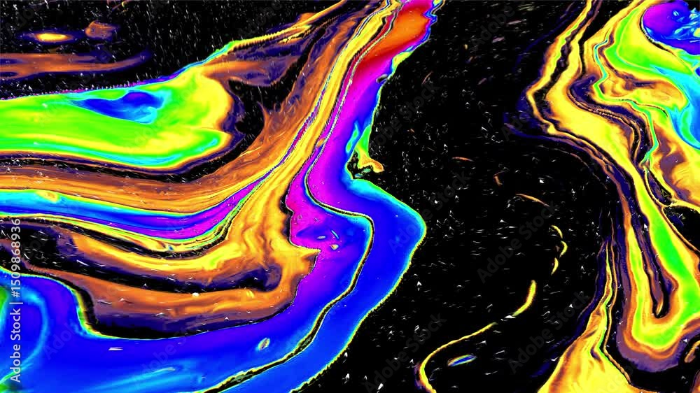 Abstract blue smoke flows with seamless energy, a glowing texture creating a dynamic wave pattern on black