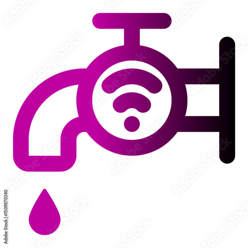 vector illustration of a faucet