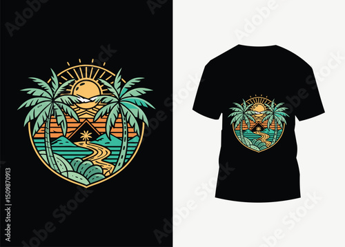 Apparel t-shirt  design with word art for a casual t-shirt print