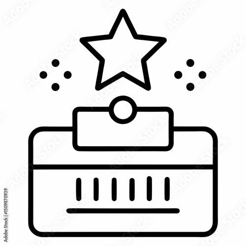 Loyalty program outline icon on white background