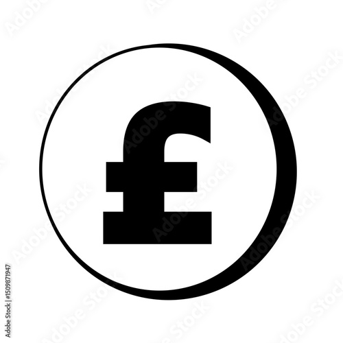 International Currency Symbols – Vector Icon of Pound for Finance and Business