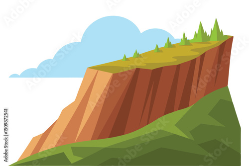 Steep cliffside hill