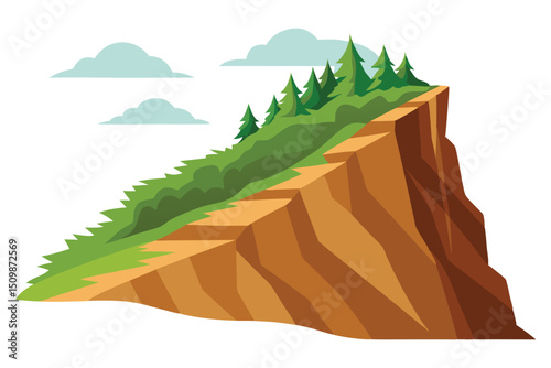 Steep cliffside hill