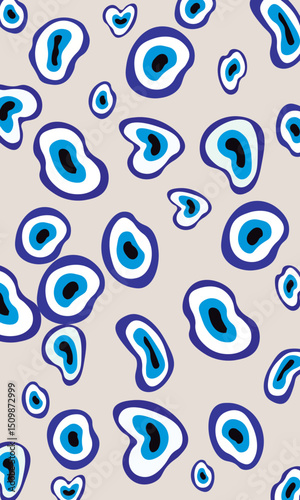 fondo vertical con fondo de dibujo de ojos de colores 