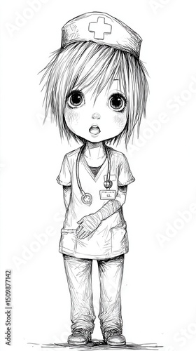 Child doctor illustration