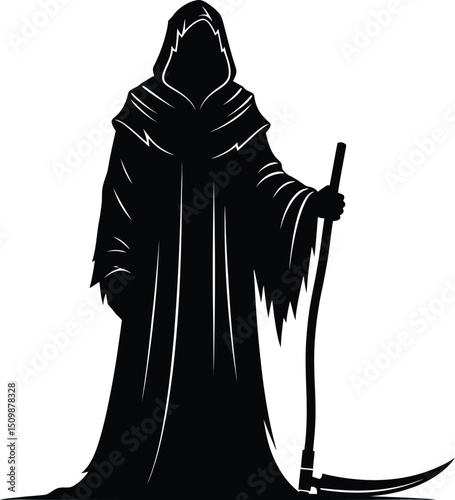 Vector illustration of a man and a woman in dark fantasy clothing with Halloween and gothic fashion elements