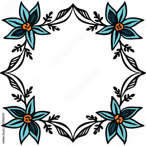 Floral Frame Vector Elegant Designs for Invitations and Decor. Vintage floral frame set. decorative elegant floral ornaments. Design element for brochure. Vector illustration.